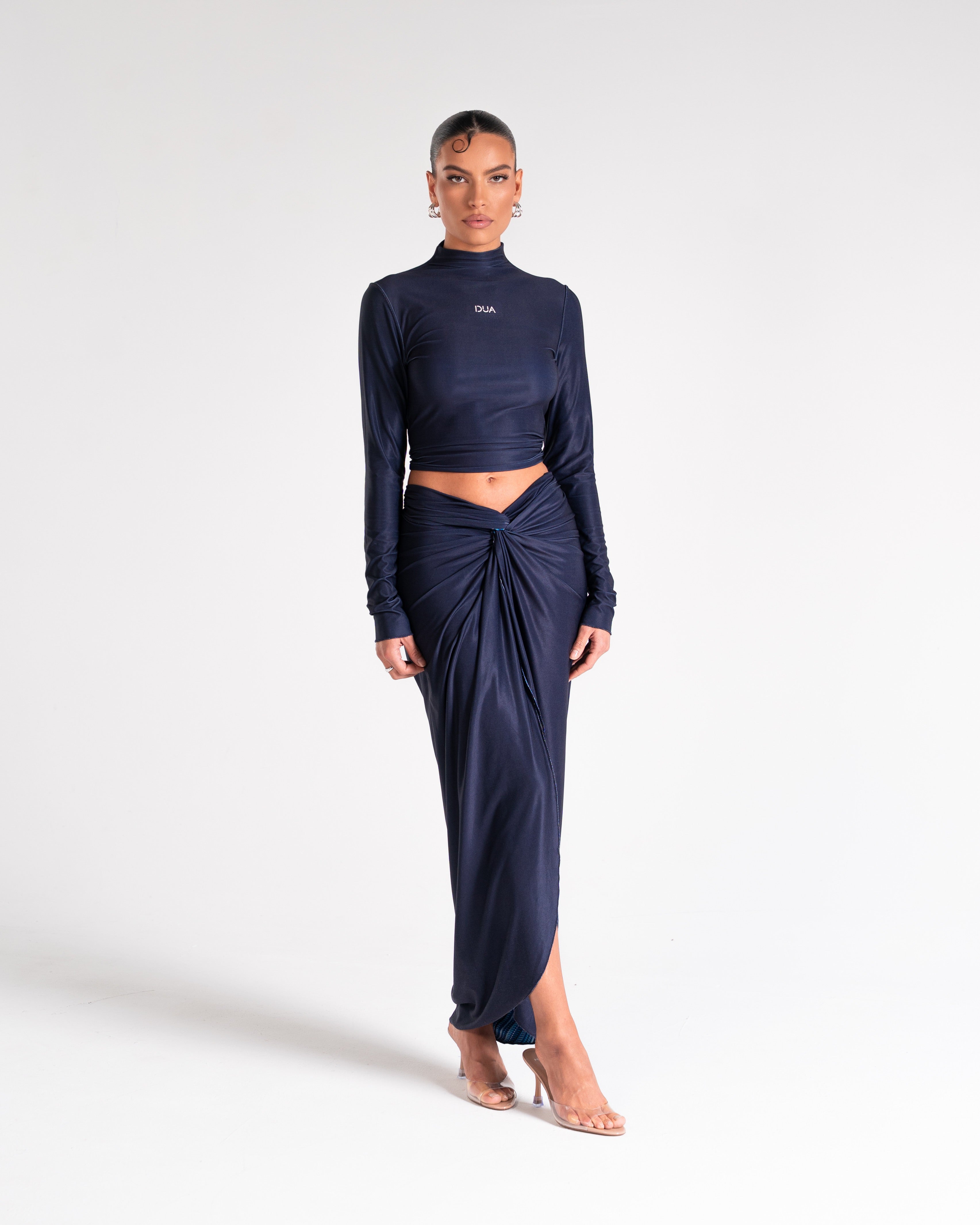 The Reversible Draped Maxi Skirt
