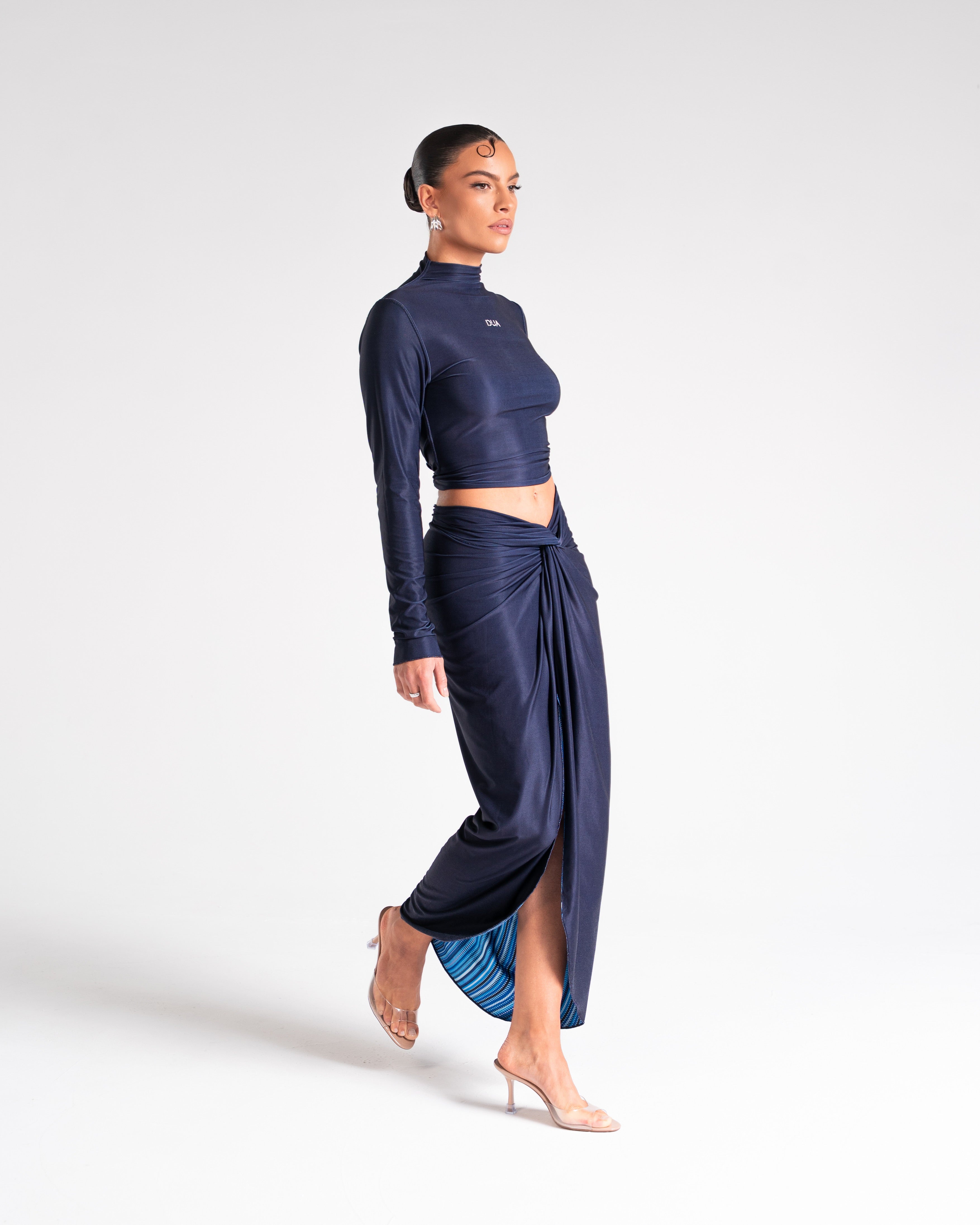 The Reversible Draped Maxi Skirt