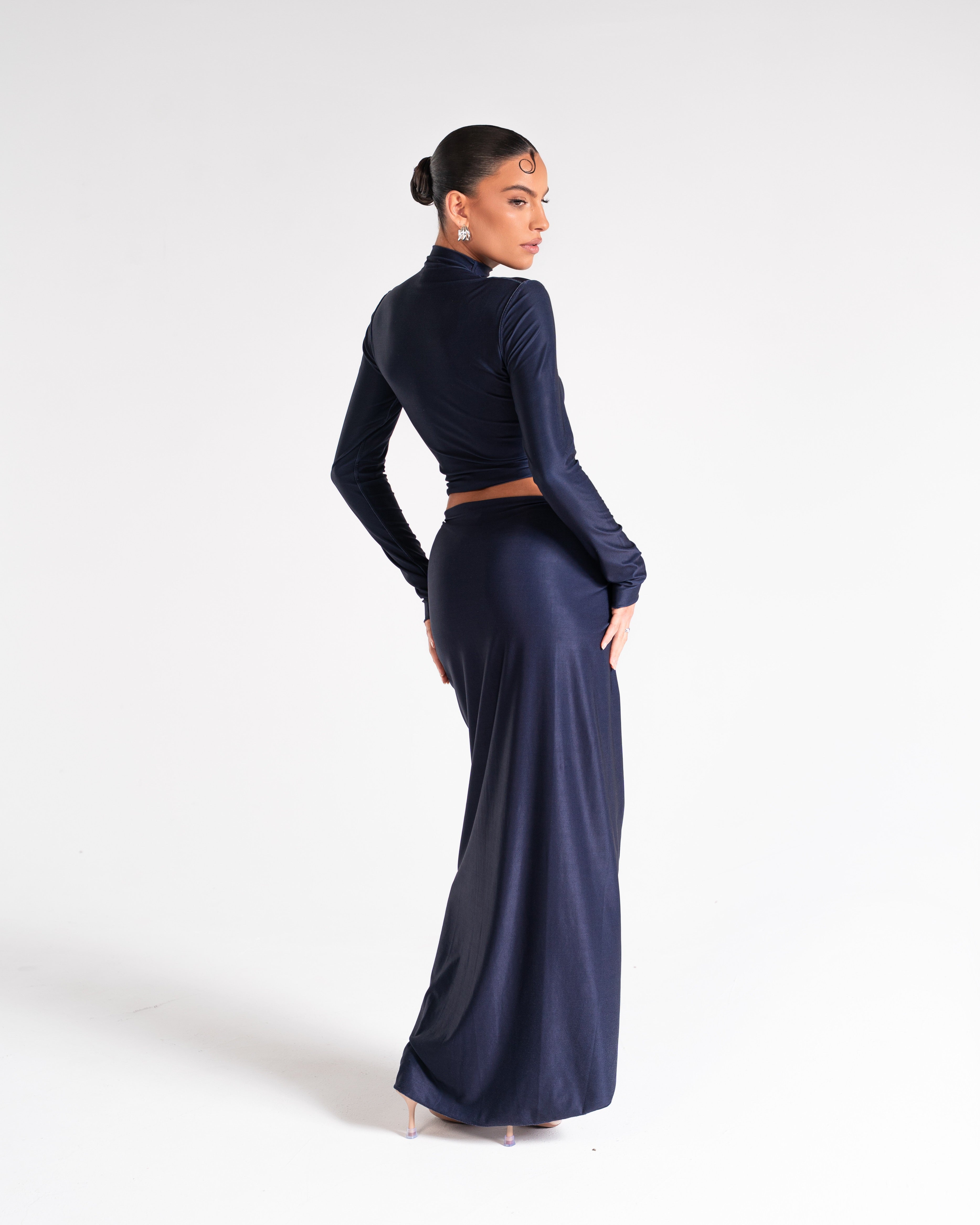 The Reversible Draped Maxi Skirt