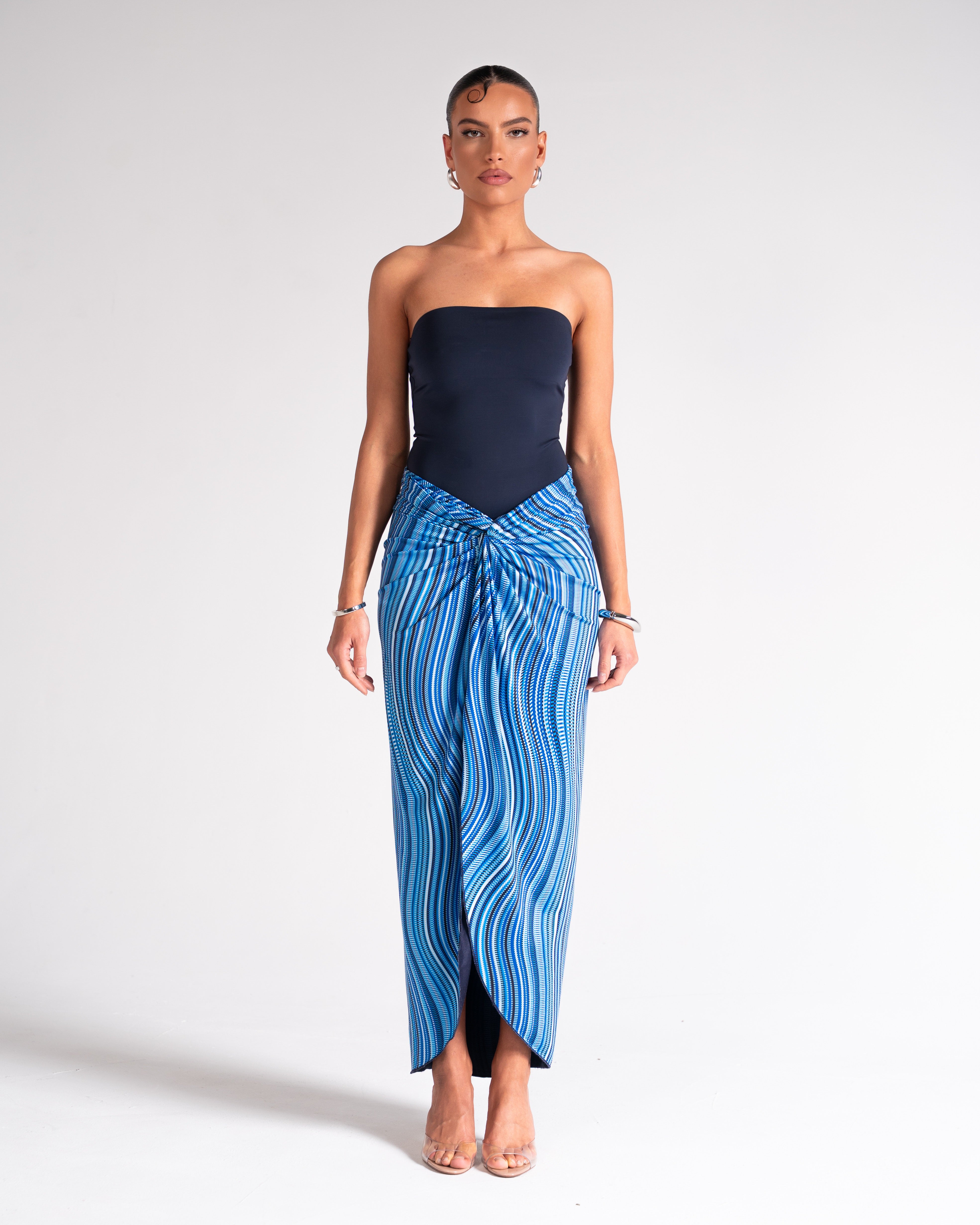 The Reversible Draped Maxi Skirt