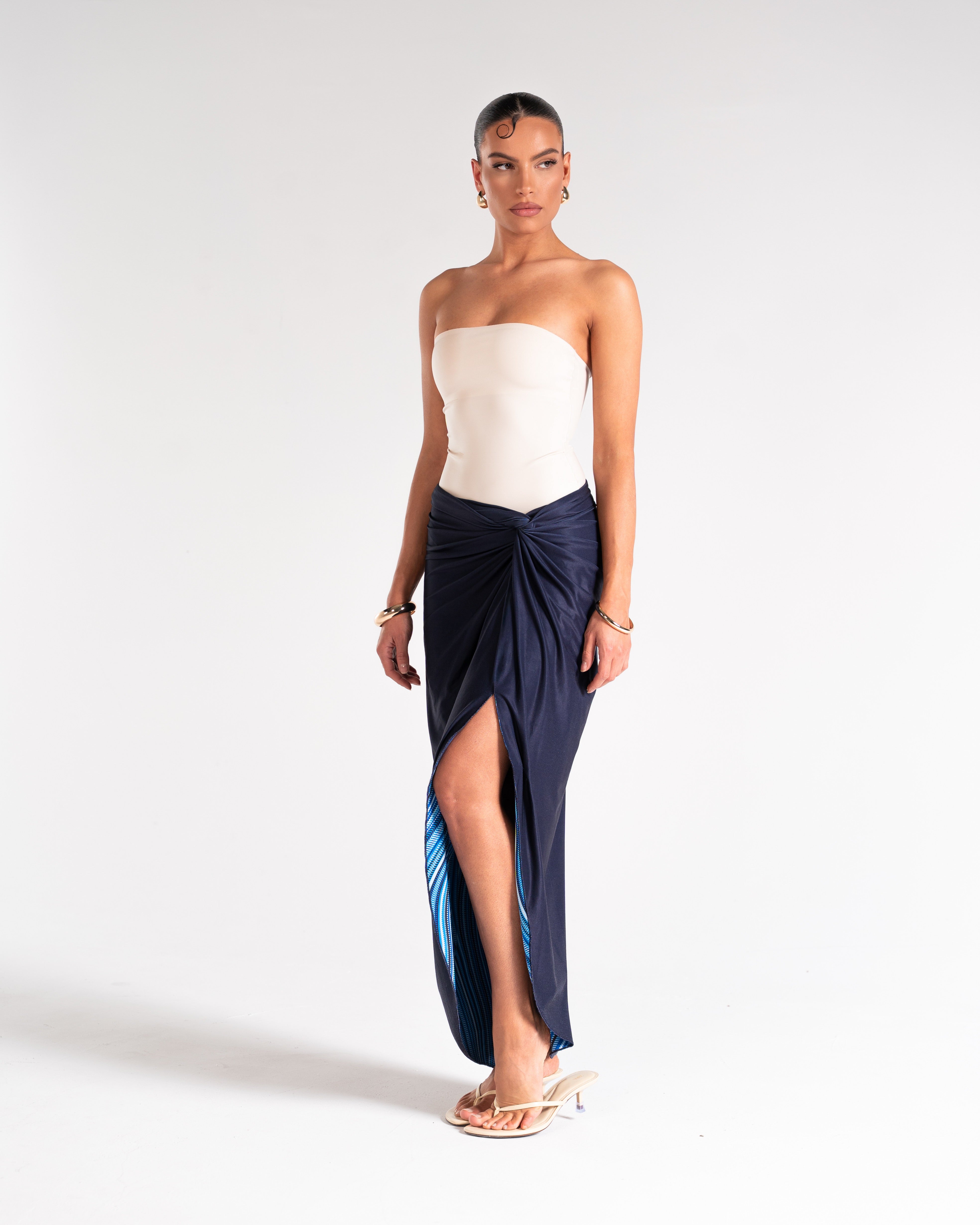 The Reversible Draped Maxi Skirt