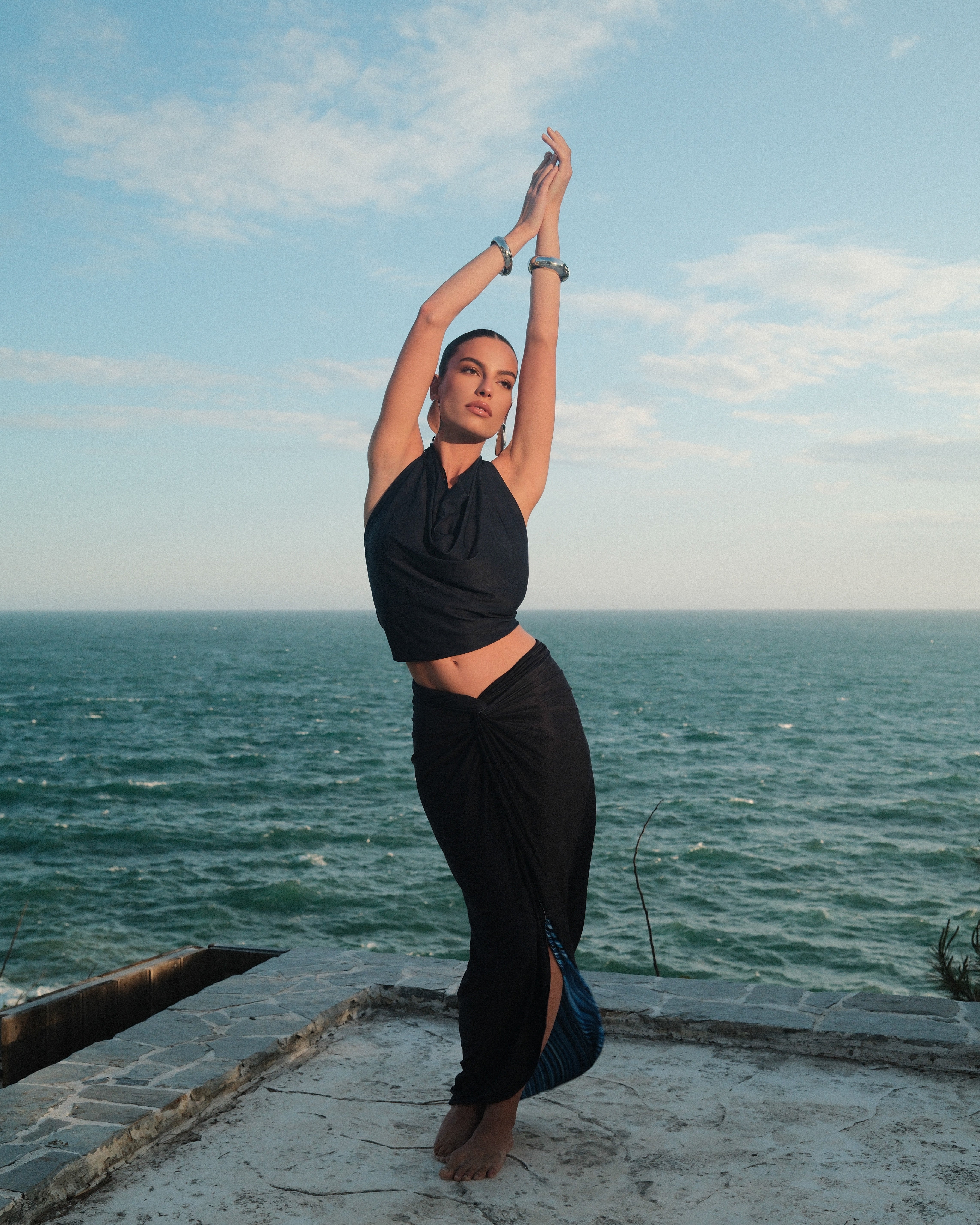 The Reversible Draped Maxi Skirt